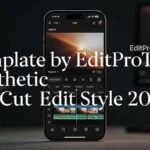 Template by EditProTips aesthetic in CapCut showing soft glow and grain texture on a vertical phone screen
